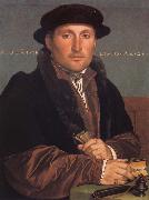 Hans holbein the younger Portrait of a young mercant oil painting